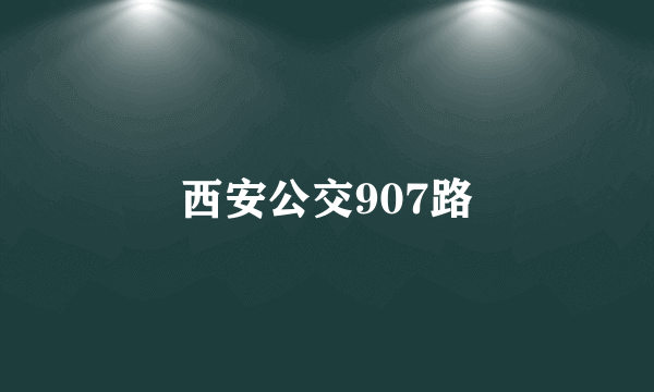 西安公交907路