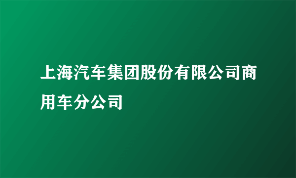 上海汽车集团股份有限公司商用车分公司