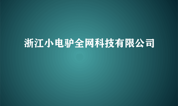 浙江小电驴全网科技有限公司