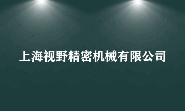 上海视野精密机械有限公司