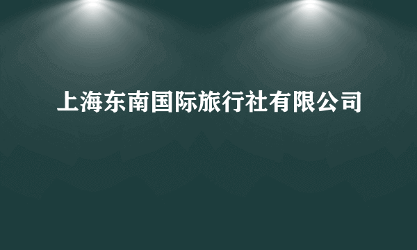 上海东南国际旅行社有限公司