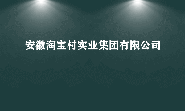 安徽淘宝村实业集团有限公司