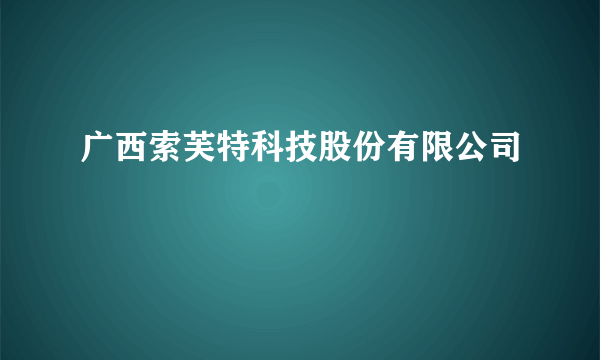 广西索芙特科技股份有限公司