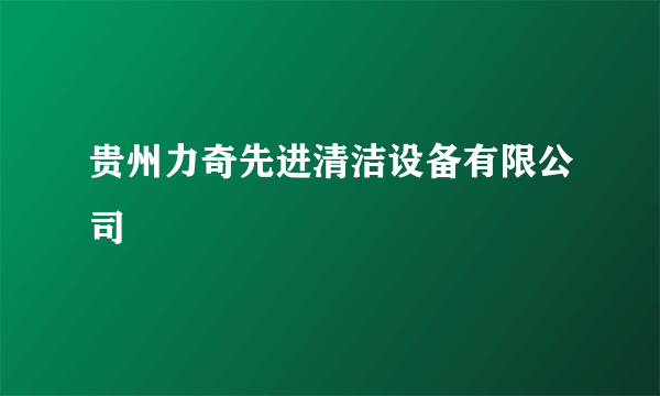 贵州力奇先进清洁设备有限公司