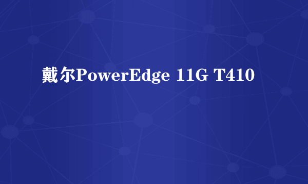 戴尔PowerEdge 11G T410