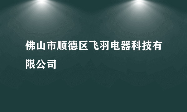 佛山市顺德区飞羽电器科技有限公司