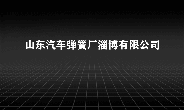 山东汽车弹簧厂淄博有限公司