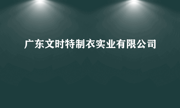 广东文时特制衣实业有限公司