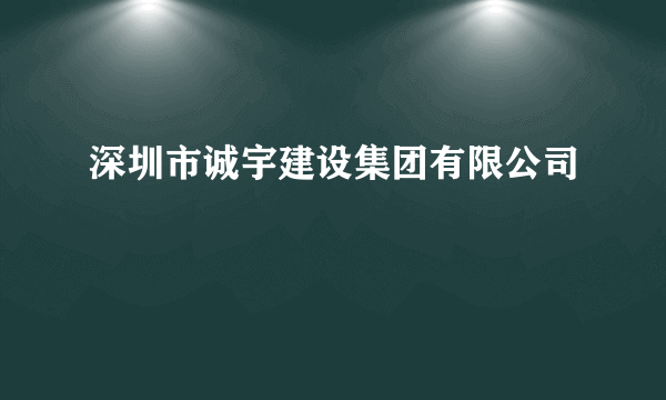 深圳市诚宇建设集团有限公司