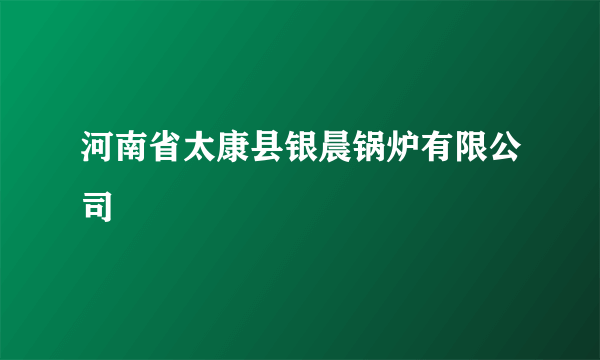 河南省太康县银晨锅炉有限公司