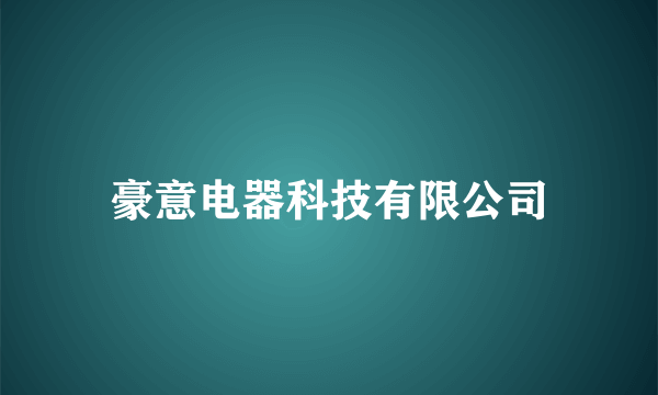 豪意电器科技有限公司