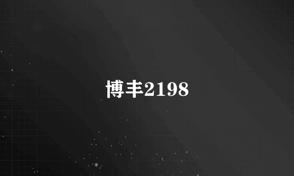 博丰2198