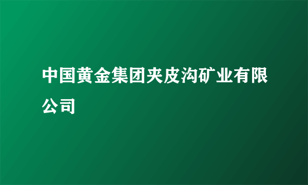 中国黄金集团夹皮沟矿业有限公司