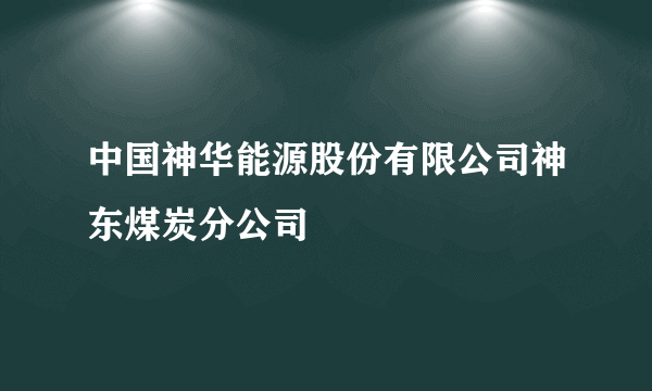 中国神华能源股份有限公司神东煤炭分公司