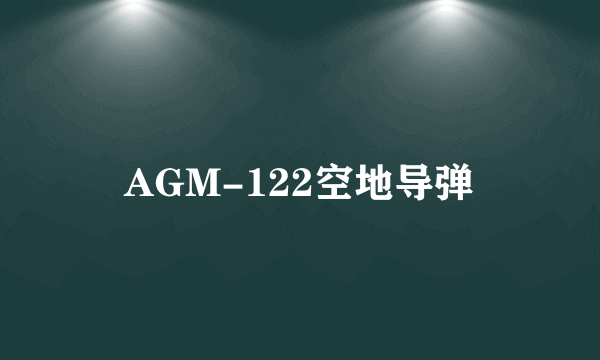 AGM-122空地导弹