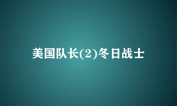 美国队长(2)冬日战士