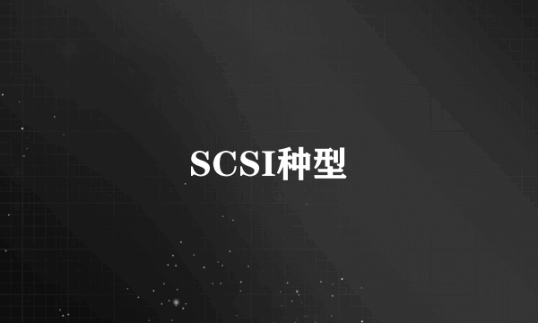 SCSI种型