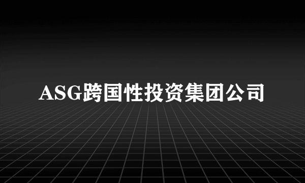 ASG跨国性投资集团公司