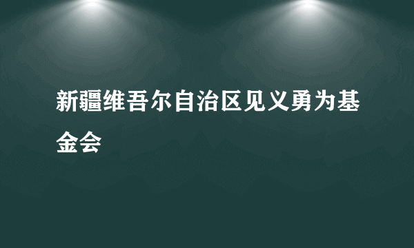 新疆维吾尔自治区见义勇为基金会