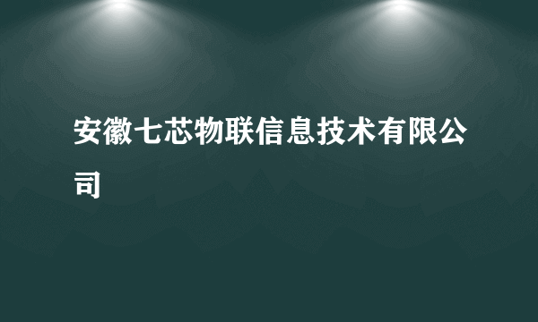 安徽七芯物联信息技术有限公司