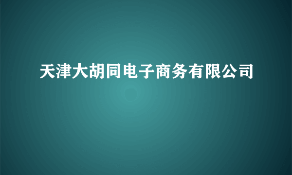 天津大胡同电子商务有限公司