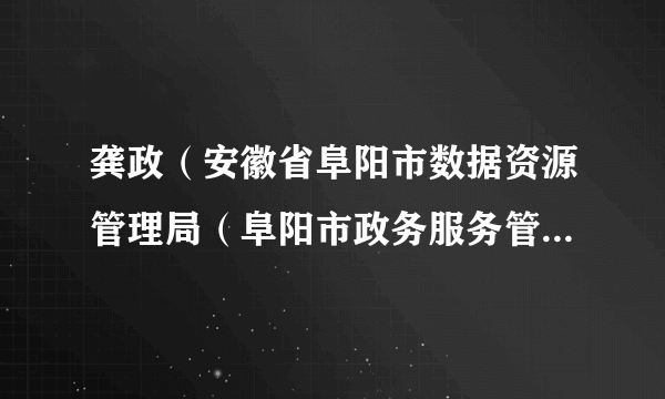 龚政（安徽省阜阳市数据资源管理局（阜阳市政务服务管理局）党组成员、副局长）