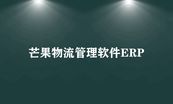 芒果物流管理软件ERP