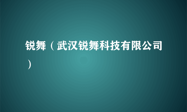 锐舞（武汉锐舞科技有限公司）