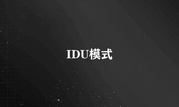 IDU模式