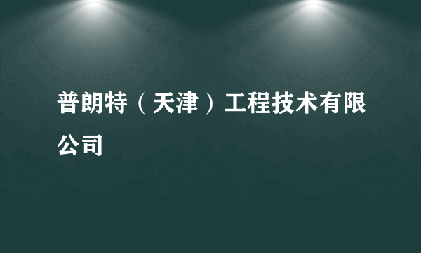 普朗特（天津）工程技术有限公司