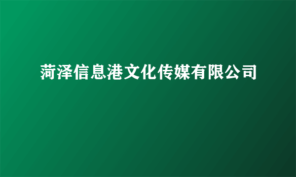 菏泽信息港文化传媒有限公司