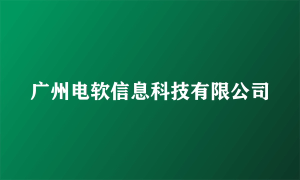 广州电软信息科技有限公司