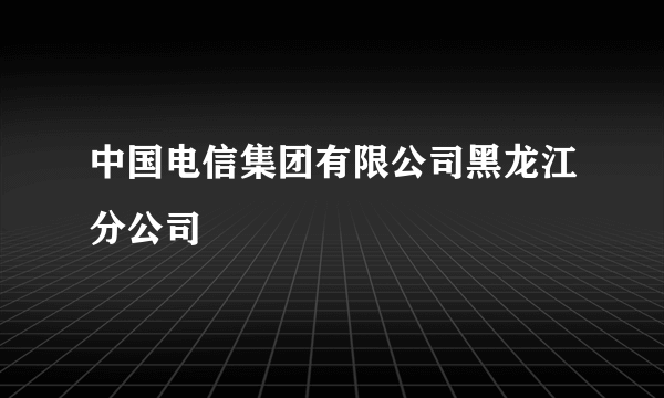 中国电信集团有限公司黑龙江分公司