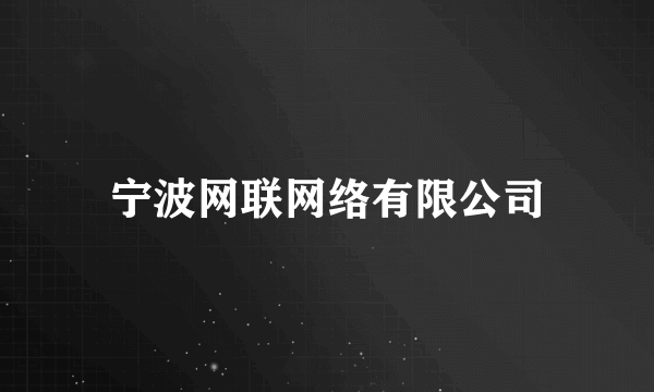 宁波网联网络有限公司