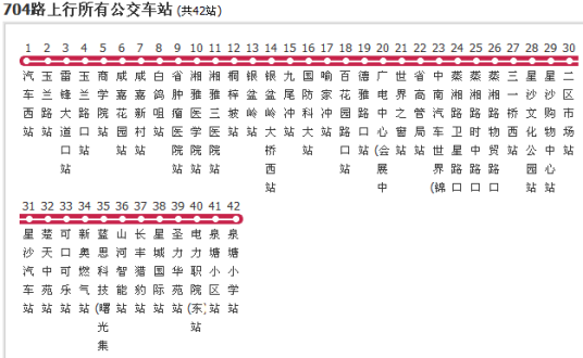 长沙公交704路