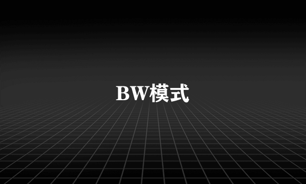 BW模式