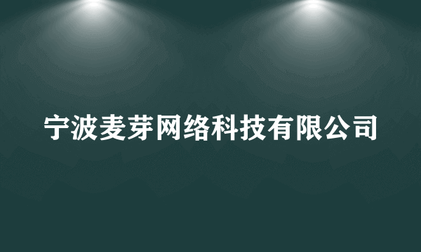 宁波麦芽网络科技有限公司