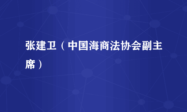 张建卫（中国海商法协会副主席）