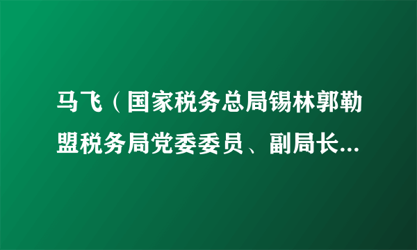 马飞（国家税务总局锡林郭勒盟税务局党委委员、副局长、二级高级主办）