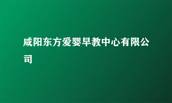 咸阳东方爱婴早教中心有限公司