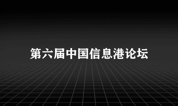 第六届中国信息港论坛