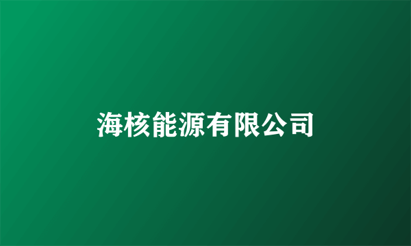 海核能源有限公司