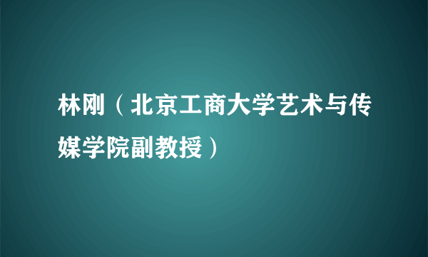 林刚（北京工商大学艺术与传媒学院副教授）