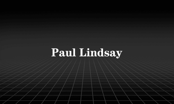 Paul Lindsay