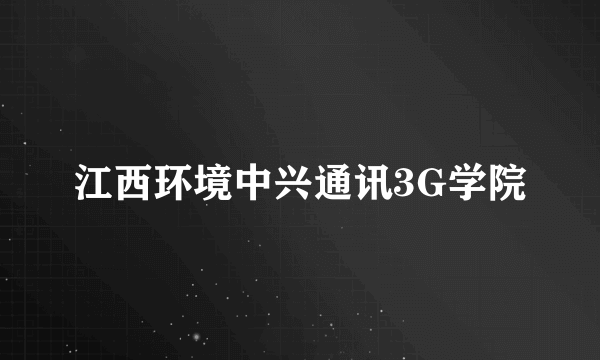 江西环境中兴通讯3G学院