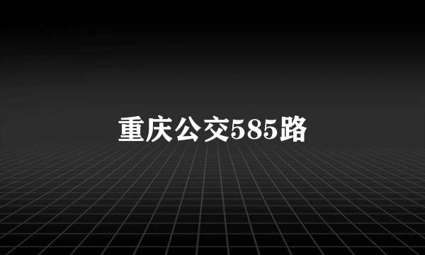 重庆公交585路