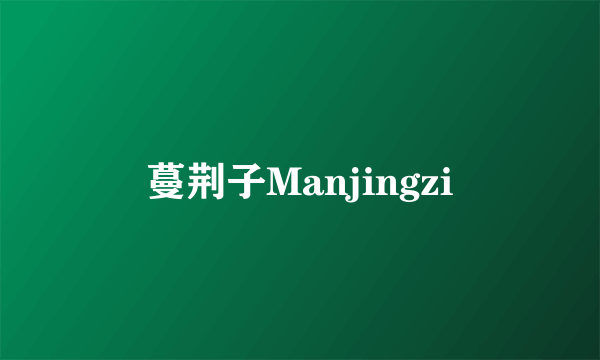 蔓荆子Manjingzi