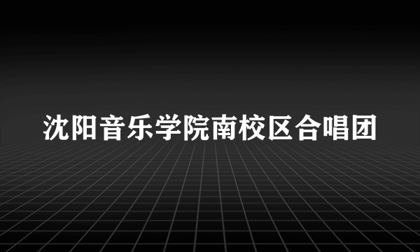 沈阳音乐学院南校区合唱团