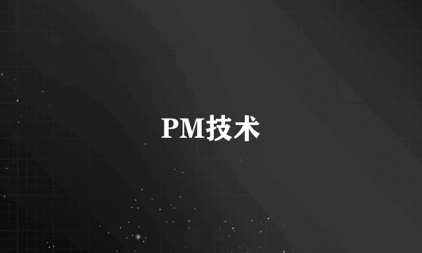 PM技术