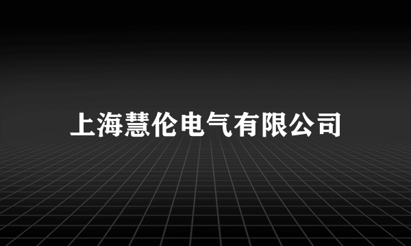 上海慧伦电气有限公司